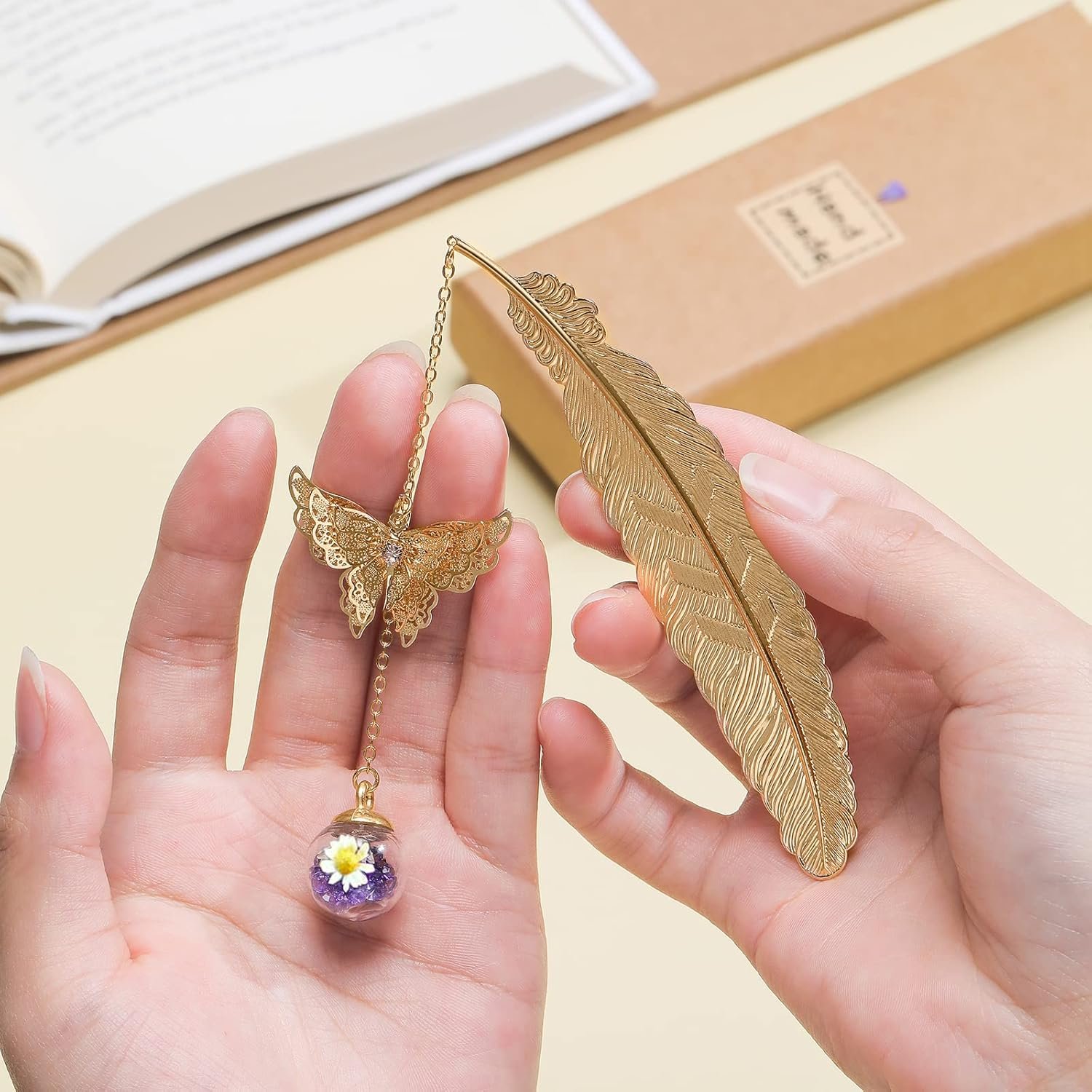 Metal Butterfly Feather Bookmark Birthday Gifts Teacher Christmas Gifts