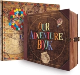 JIMBON Our Adventure Book Scrapbook Photo Album Retro Style Embossed Letter Cover Travel Diary