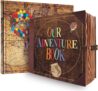 JIMBON Our Adventure Book Scrapbook Photo Album Retro Style Embossed Letter Cover Travel Diary