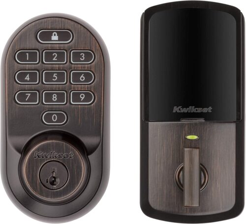 Kwikset 99380-002 Halo Wi-Fi Smart Lock Keyless Entry Electronic Keypad Deadbolt Featuring SmartKey Security