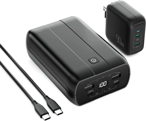 Portable MacBook Pro/Air Charger, imuto 100W Power Bank with 90W USB-C Charger Bundle, 99wh (26800mah)