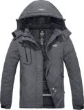 Wantdo Women’s Mountain Waterproof Ski Jacket Windproof Rain Jacket Winter Warm Hooded Coat